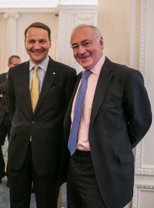 Polish Foreign Minister Radoslaw Sikorski and Atlantic Partnership President Lord Howard